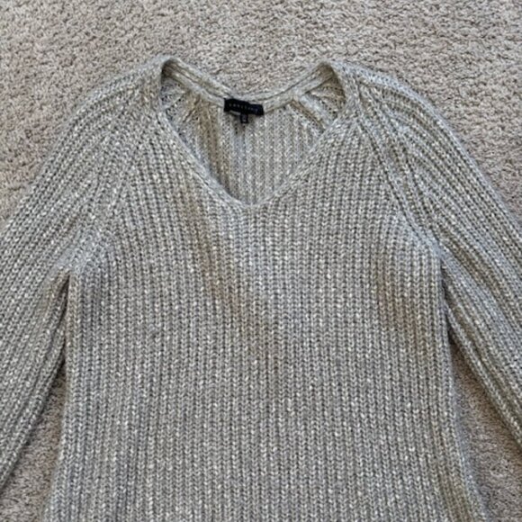 Sanctuary Gray Knit Chunky Slouchy Alpaca Blend Sweater size XL - Picture 2 of 9